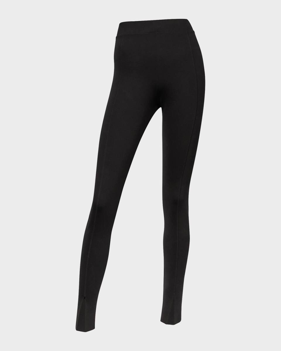 Midnight Grace Front-Slit Jersey Leggings